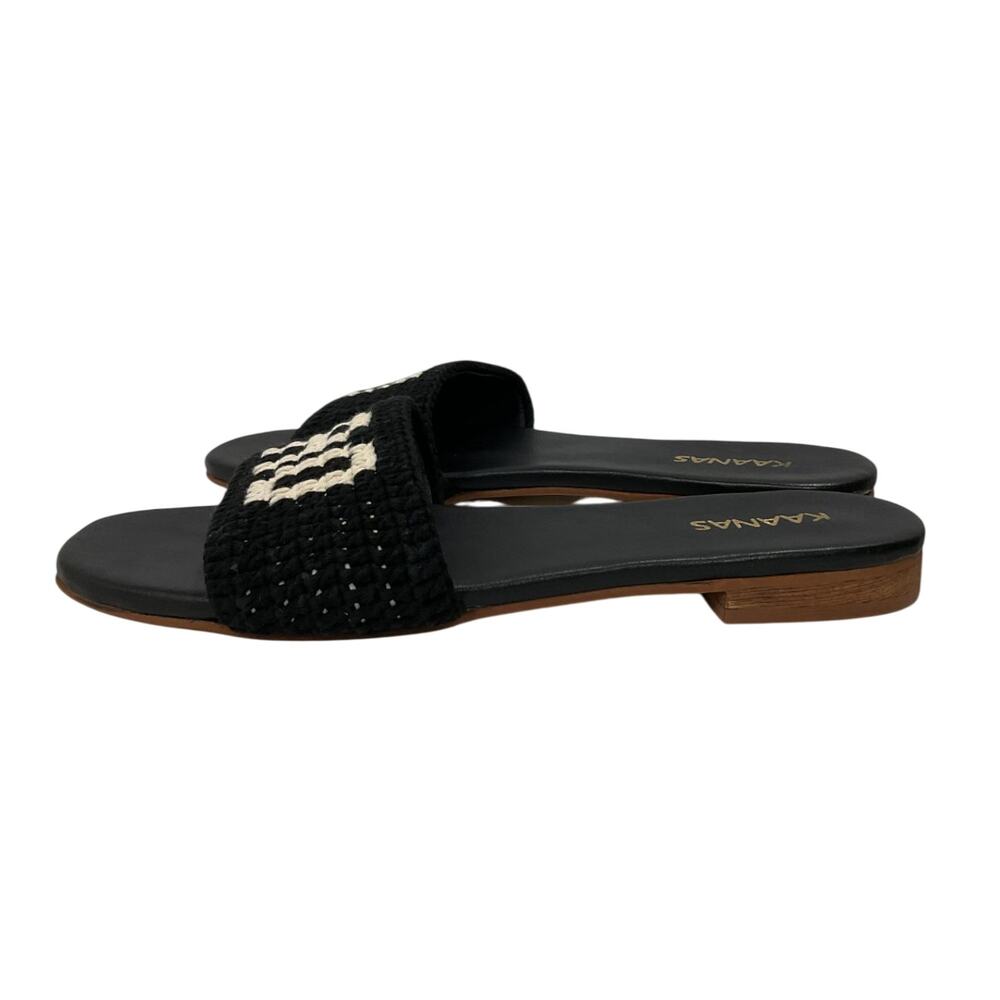 Kaanas Woven Black Serin Ciao Sandals Size 11 - Picture 3 of 5